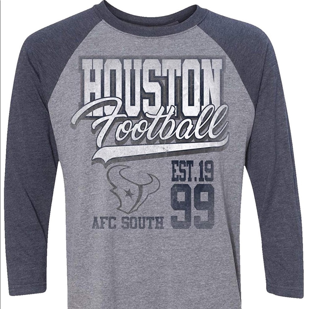 Zubaz NFL Houston Texans Raglan Tee, Large